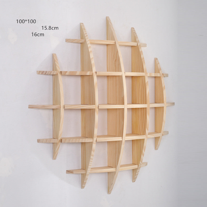 Wall-mounted Solid Wood Wall-mounted Tea Cup Holder