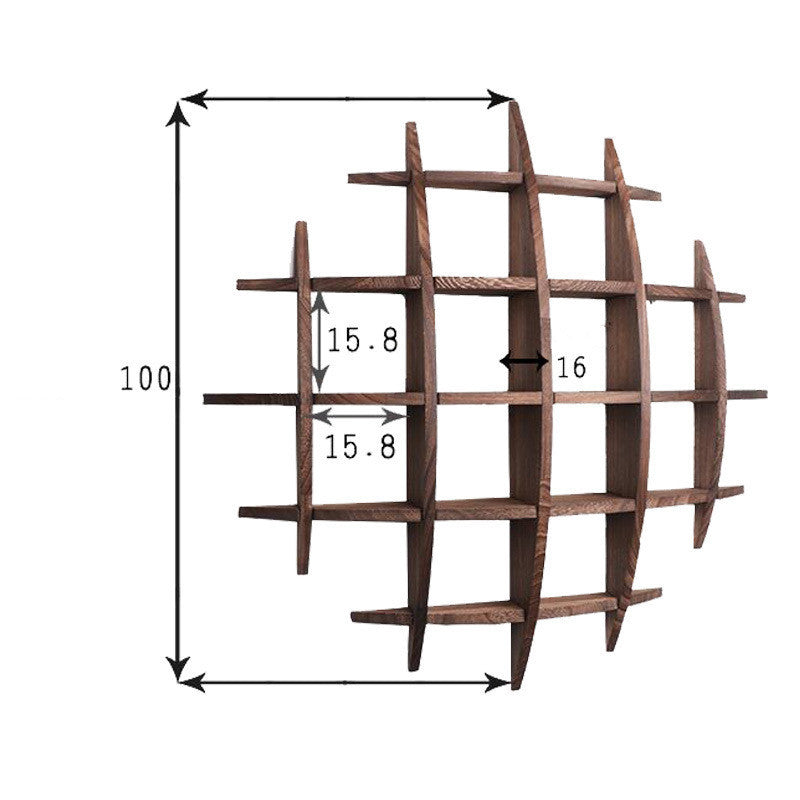 Wall-mounted Solid Wood Wall-mounted Tea Cup Holder