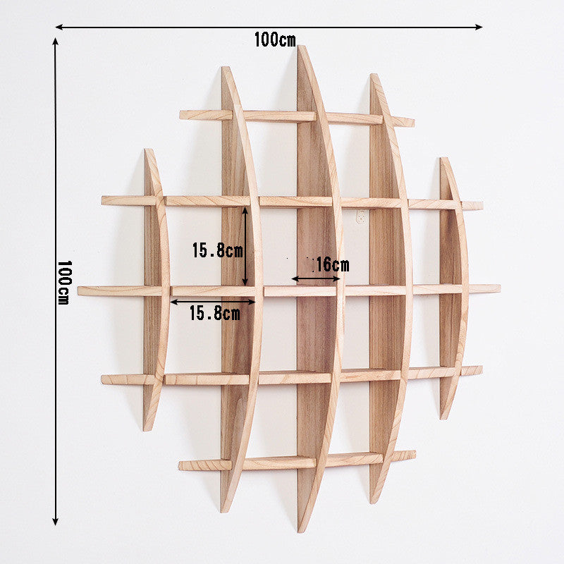 Wall-mounted Solid Wood Wall-mounted Tea Cup Holder