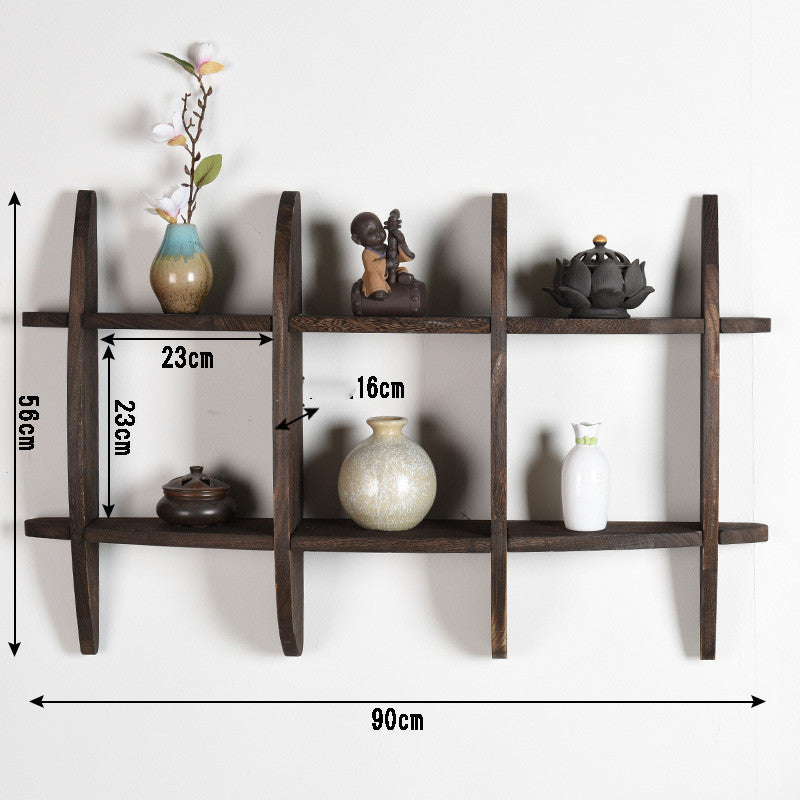 Wall-mounted Solid Wood Wall-mounted Tea Cup Holder