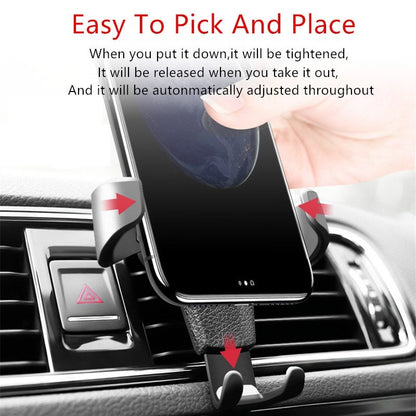 Car Phone Holder For Phone In Car Air Vent Mount Stand No Magnetic Mobile Phone Holder Universal Gravity Smartphone Cell Support