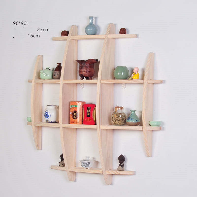 Wall-mounted Solid Wood Wall-mounted Tea Cup Holder
