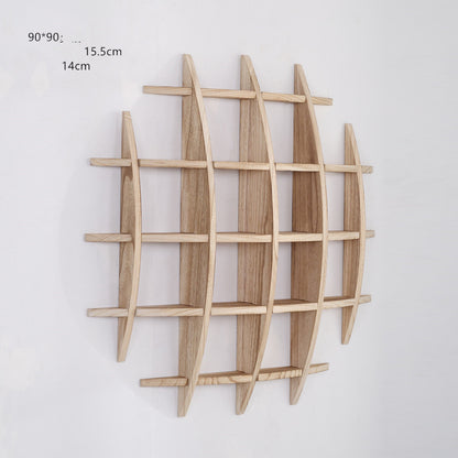 Wall-mounted Solid Wood Wall-mounted Tea Cup Holder