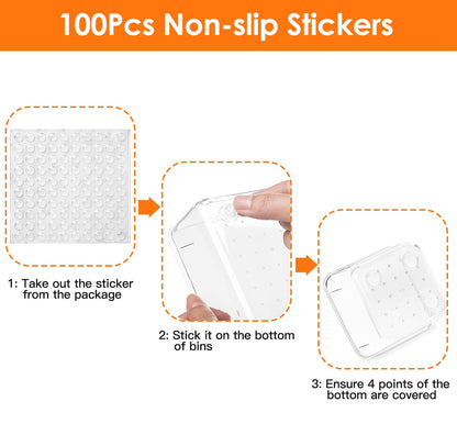 25Pcs Clear Plastic Drawer Organizers Set 4 Sizes Desk Drawer Dividers Trays Storage Bins For Vanity Cabinet Makeup Bathroom Office Kitchen Bedroom Jewelry