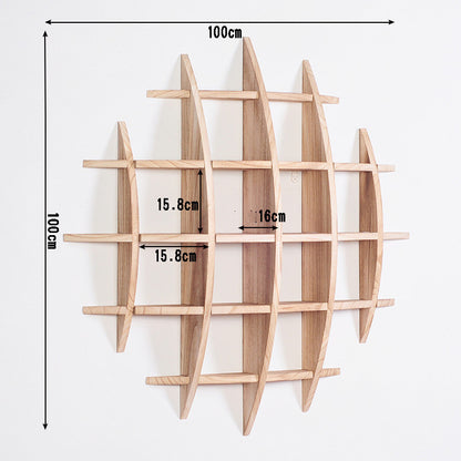 Wall-mounted Solid Wood Wall-mounted Tea Cup Holder