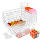 25Pcs Clear Plastic Drawer Organizers Set 4 Sizes Desk Drawer Dividers Trays Storage Bins For Vanity Cabinet Makeup Bathroom Office Kitchen Bedroom Jewelry